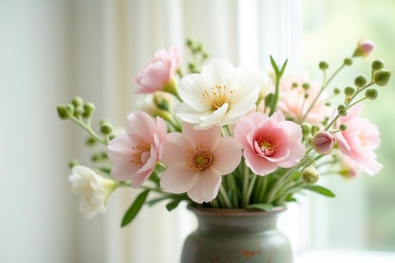 季節の花材を使ったオーダーメイドのフラワーアレンジメント