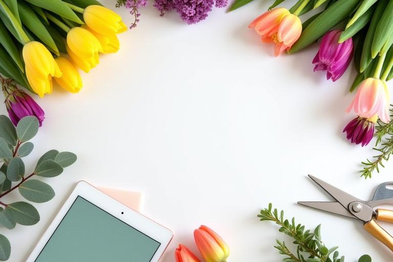 オンラインで行われるフラワーアレンジメント教室